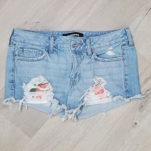 Express denim cutoff shorts